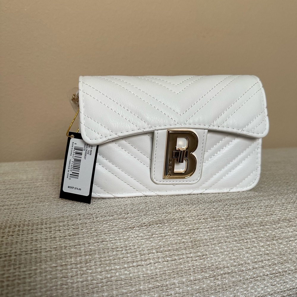 Bebe Rain Crossbody Purse, White, NWT